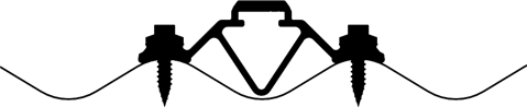 Ejemplo 2 CorruBracket 500T PV sobre techo de metal con sujetadores