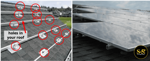 S-5! Mounting Solar on Asphalt Shingles Requires Lots and Lots of Holes-min