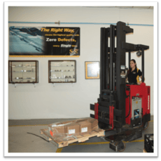 S-5!® manufacturing plant forklift interior of plant