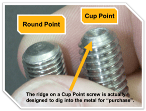 S-5!® Round Point vs Cup Point - The ridge on a cup point screw is actually designed to dig into the metal for 22purchase22