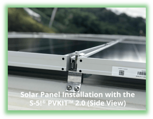 Solar Panel Installation with the S-5!® PVKIT™ 2.0 (Side View)