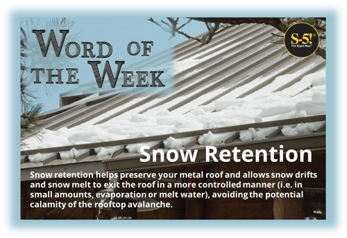 S-5!® - What is Snow Retention - Snow retention helps preserve your metal roof and allows snow drifts and snow melt to exit the roof in a more controlled manner avoiding the potential calamity of the rooftop avalanche.