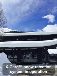 X-Gard™ snow retention system in operation